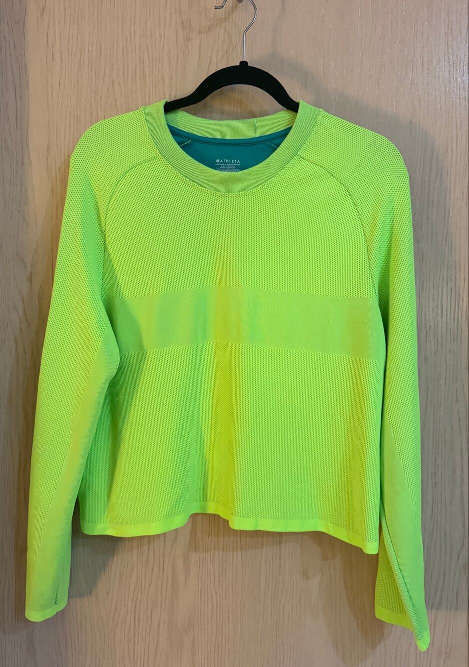 Athleta Turbo Seamless Sweatshirt XL Neon Lime Green